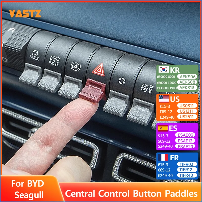 

Central Control Button Paddles for BYD Seagull 2024 2025 Anti - Slip Customize Panic Button Automotive Interior Accessories