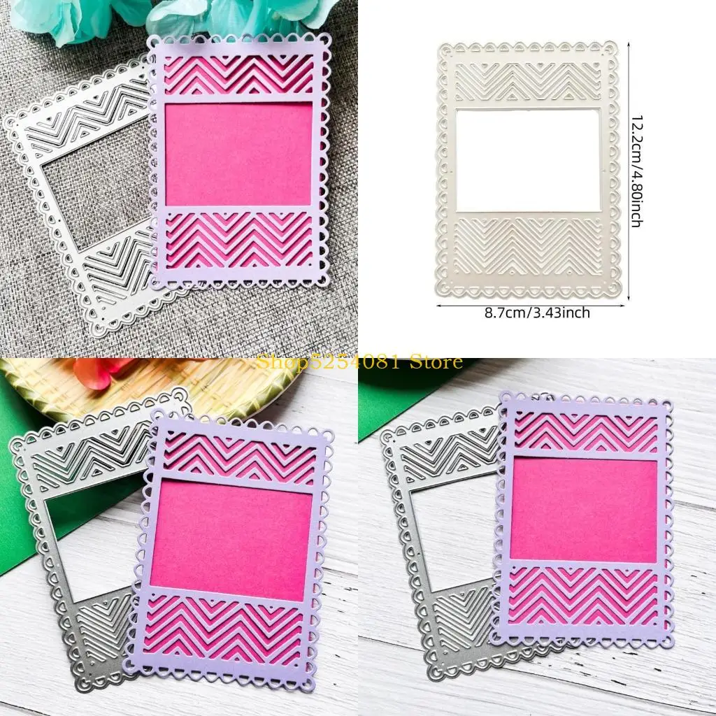 

AXYC волнистая рамка, металлические трафареты для резки, трафареты для DIY, скрапбукинг, декоративное тиснение, бумажные карты,