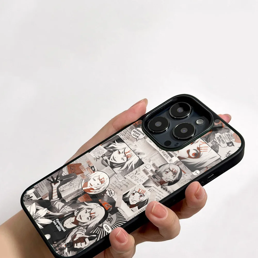 Juzo Suzuya Tokyo Ghouls Phone Case For IPhone 11 12 13 14 15 16 Plus Pro Max Mirror Acrylic PC TPU Cover