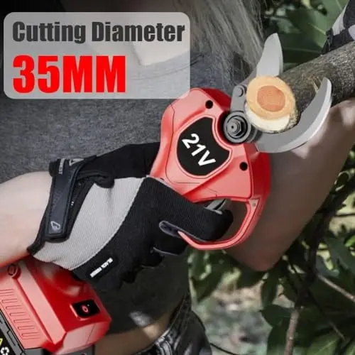 Electric Shears, Professional Powered Pruners, Cordless Electric Pruners For Orchards With 2.1m Extension Pole, Max Diameter