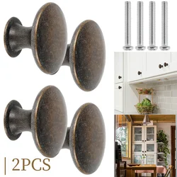 Vintage Zinc Alloy Cabinet Knobs, Antique Bronze, Armário, Porta Pull Knob, Round Handle Móveis, Desk Drawer Puxa, 12pcs