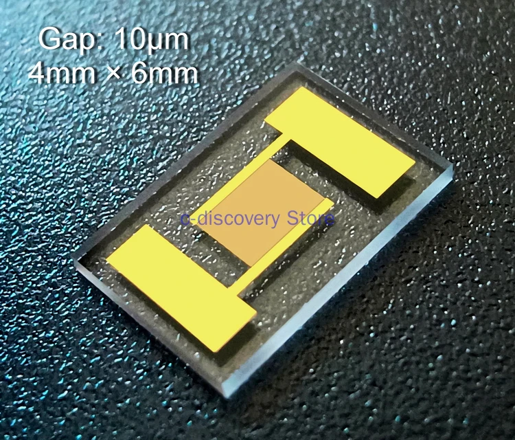 10 Micron Transparent Forked Electrode Quartz Glass Gas Biomedical Optoelectronic Detection MEMS