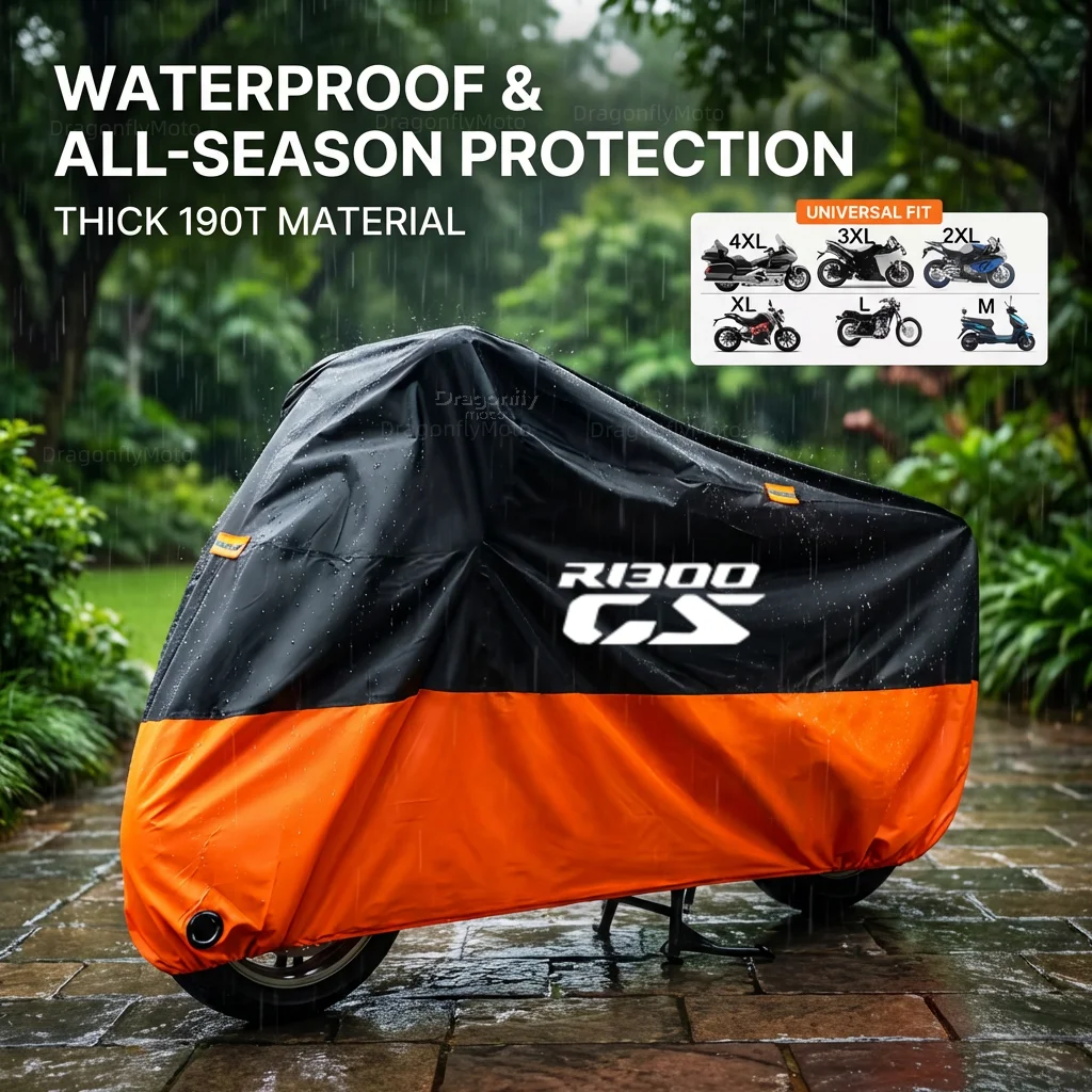 For BMW R1300GS R1300 GS R 1300GS GS1300 2023 2024 Motorcycle Cover Thick 210D Waterproof Outdoor Uv Protective Dust Rain Sun