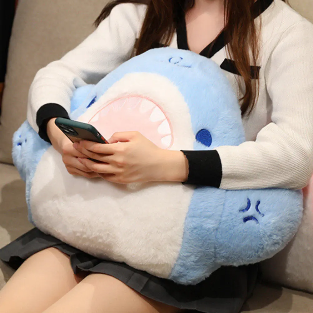 

Shark Shape Comfort Hugging Pillow Sleep Throw Pillow Decorative Sofa Couch Bed Living Room Nursery Kids Room Birthday New Year