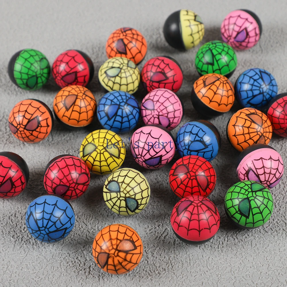 10Pcs Funny Spider Bouncy Ball Jumping Ball Outdoor Toys for Kids Birthday Party Favors Halloween Pinata Fillers School Rewards