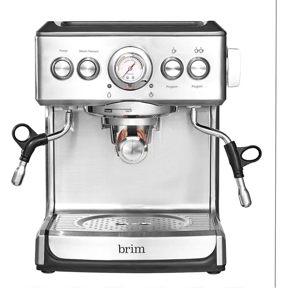 

19 Bar hine, ast Heating puccino, Americano, Latte and Maker, Milk Steamer and rother, Removable Parts or Easy Cleaning, StainlS