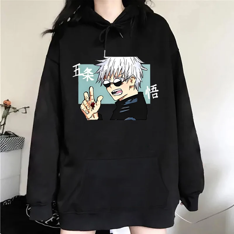 New Anime Satoru Gojo Printing Hoodies Unisex Harajuku Hip Hop Streetwear Casual Sweatshirt For Men And Women