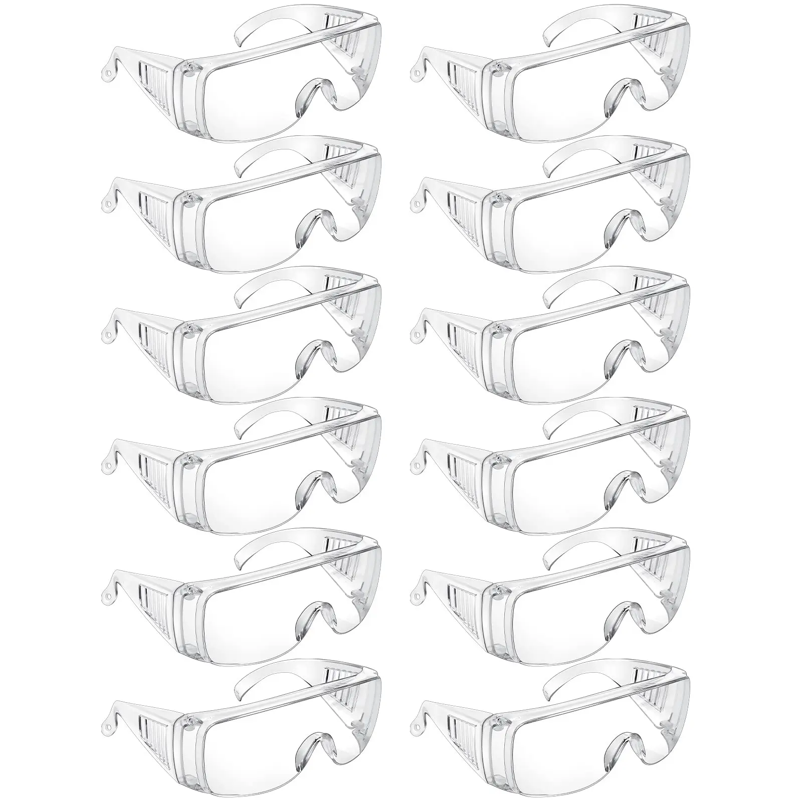 12 Pack Clear Safety Glasses bulk, Lightweight Protective Eyewear for Men Women, Eye Protection Goggles Anti Fog