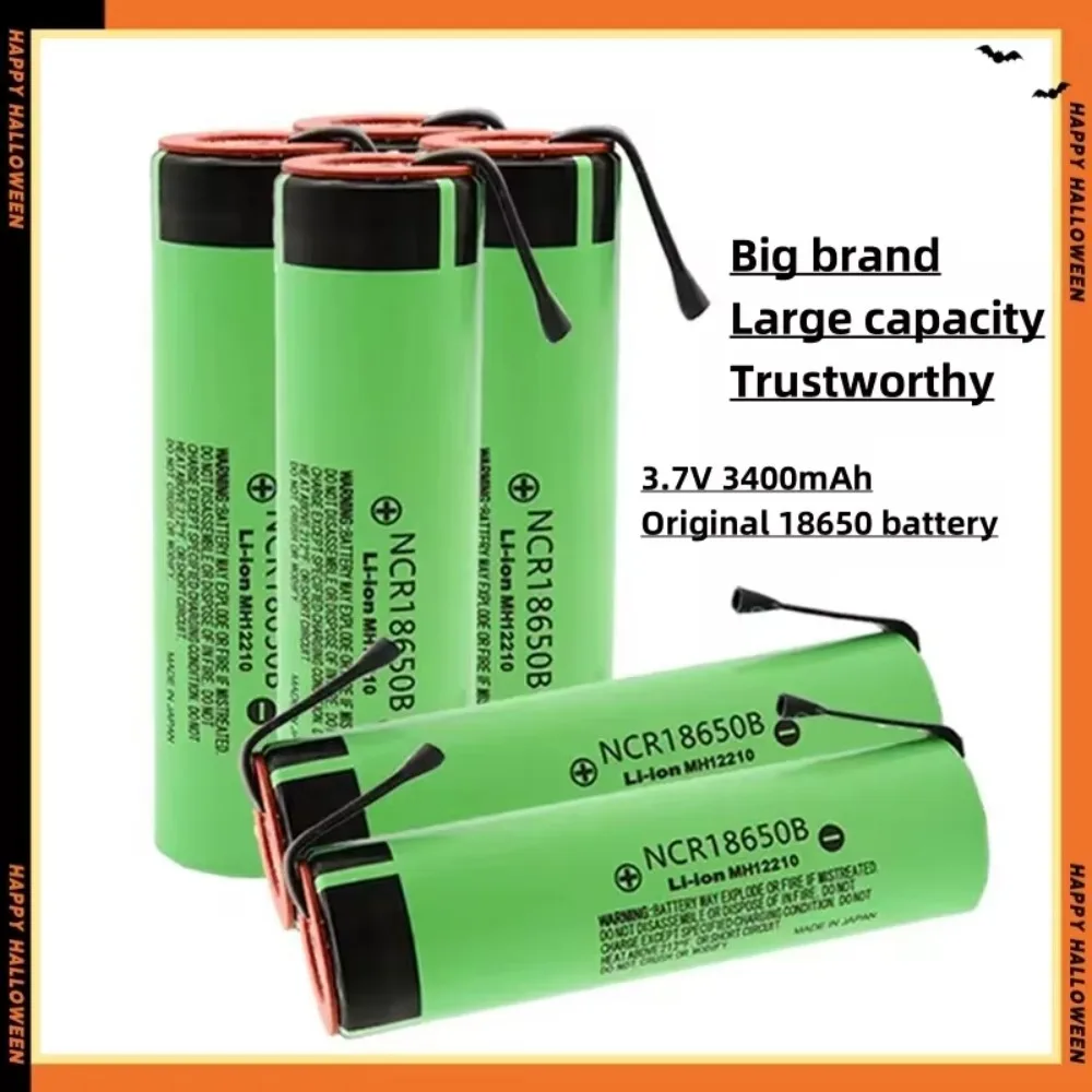 

New 18650 lithium battery 3400mAh 3.7v 25A NCR18650B high power power tool battery 18650 rechargeable battery+Nickel sheets