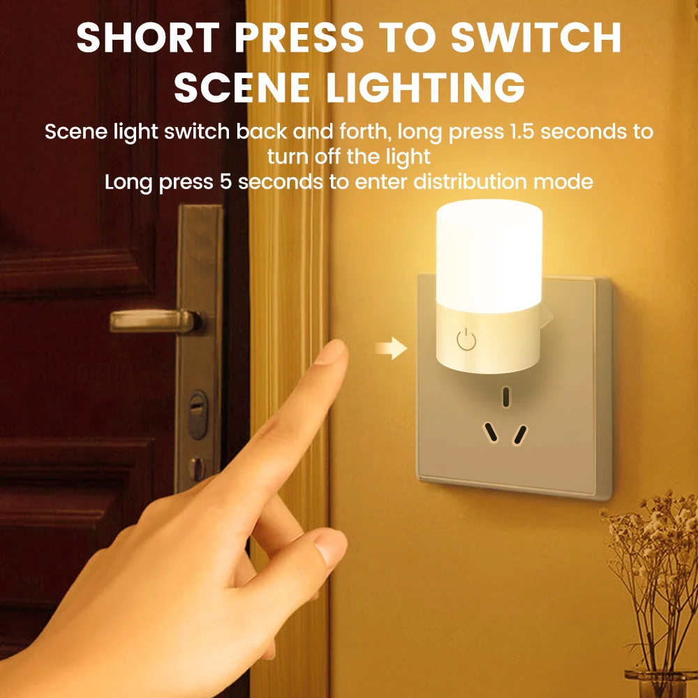 Ac 110-220V Led Plug-In Scenario Nachtlampje Dual-Mode Wifi Plus Bluetooth Communicatie Protocol Control Lamp Cadeau Voor Kinderen
