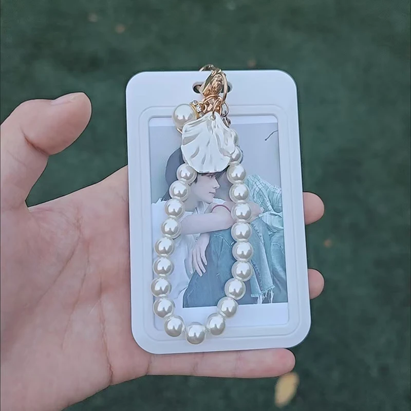 Women Elegant Pearl Keychain Shell Heart Decor Sweet Hanging Pendant Exquisite Girls Birthday Gift Fashion Wallet Phone Chain