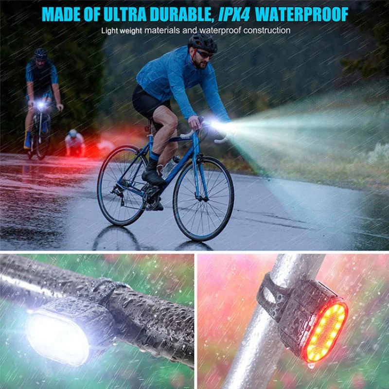 Bike Lights LED Bicycle Lamp Rechargeable Front Rear Bike Flashlight Cycling Headlight Taillight MTB Road Bicycle Accessories