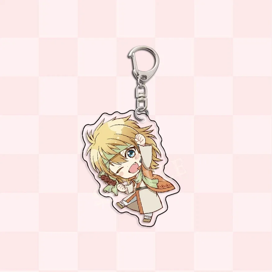 Anime Yona Of The Dawn Keychain Yona Haku Yun Kijia Jieha Zeno Shina Cartoon Figures Pendant Key Chain Ring Fans Gifts Jewelry