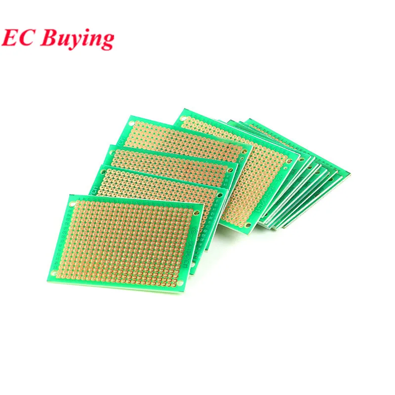 5Pcs/1pc 5X7cm Universal Printed Circuit Board 5*7cm Prototype Pcb Breadboard CNC Fiberglass Plate Green Oil Soldering Test Boar