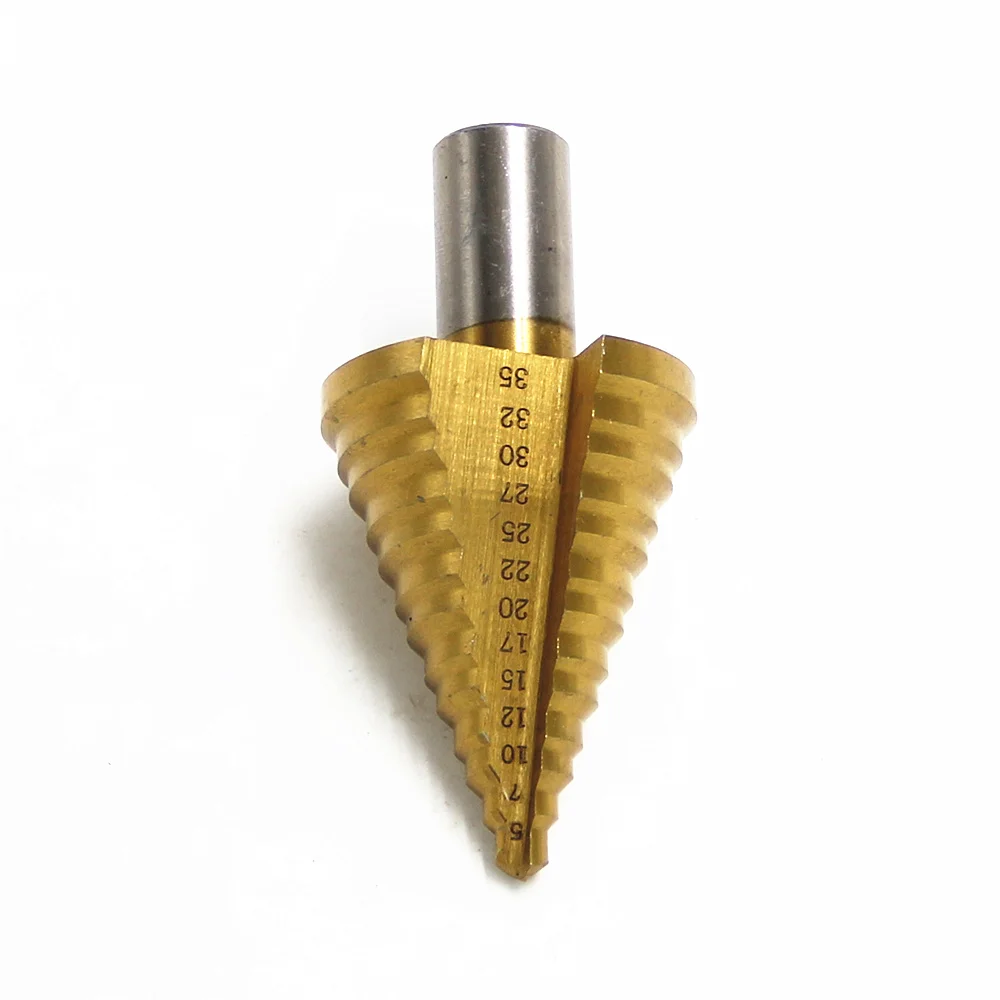 Binoax HSS Khoan Dụng Cụ 5-35MM 13 Bước Nhiều Lỗ Kim Loại Platic Gỗ Nón Khoan