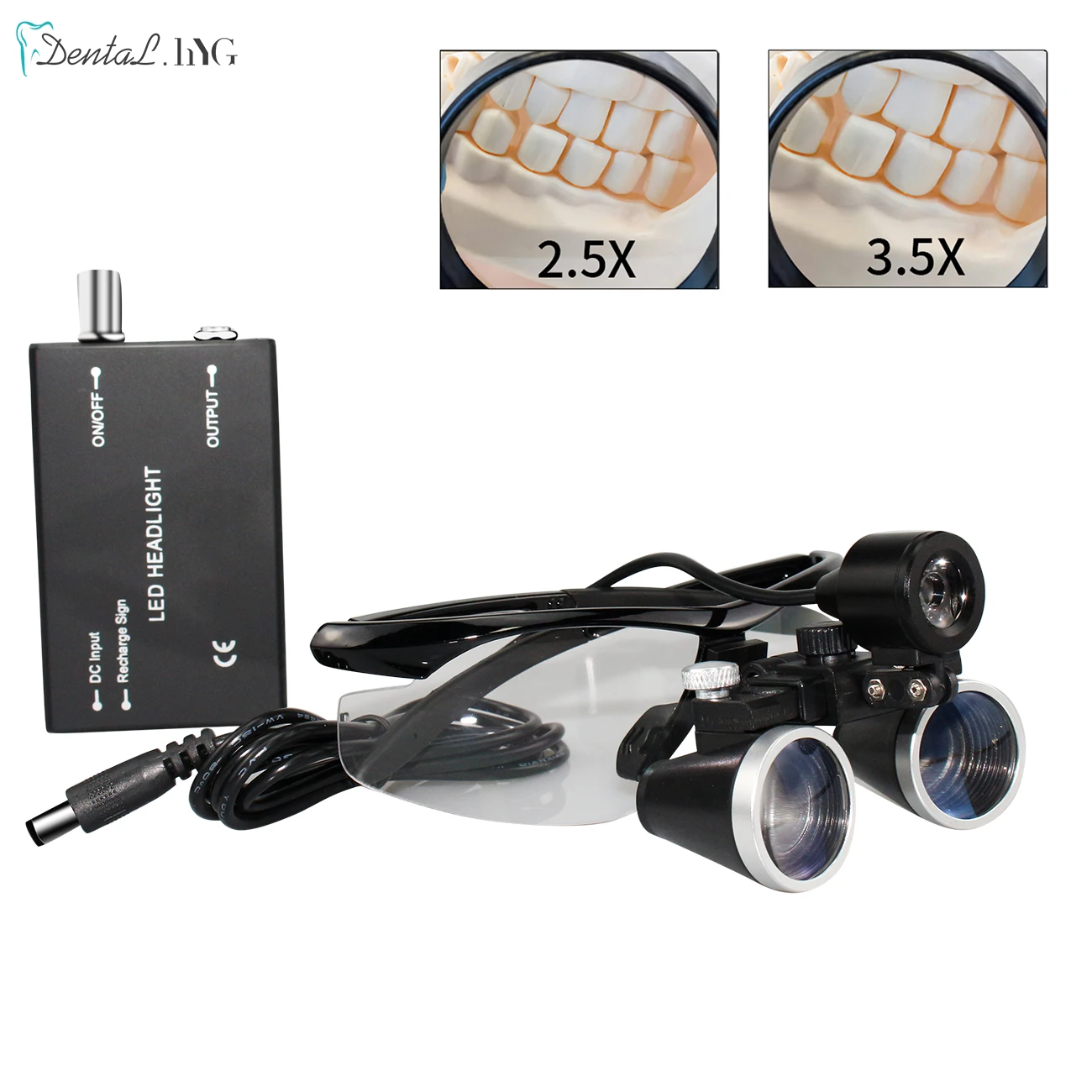 

Dentistry Binocular Magnifier 2.5X 3.5X Ultra-lightweight Optical Loupes 320-420mm Magnifying Glass for Dental Surgery