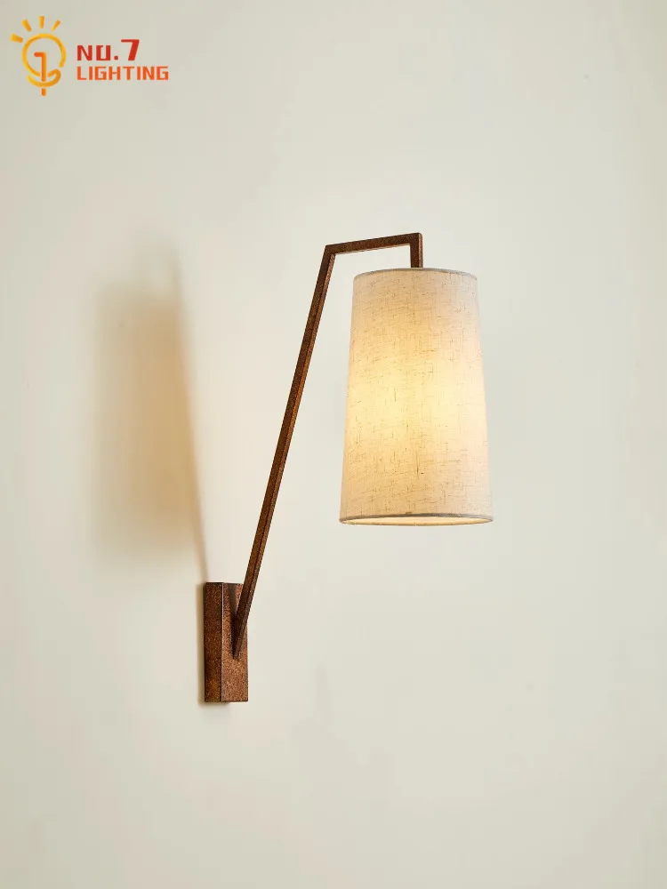 

French Design Vintage Industrial Iron Art Wall Lamp LED E27 Retro Wall Mounted Living/Model Room Background Villa Aisle Stairs