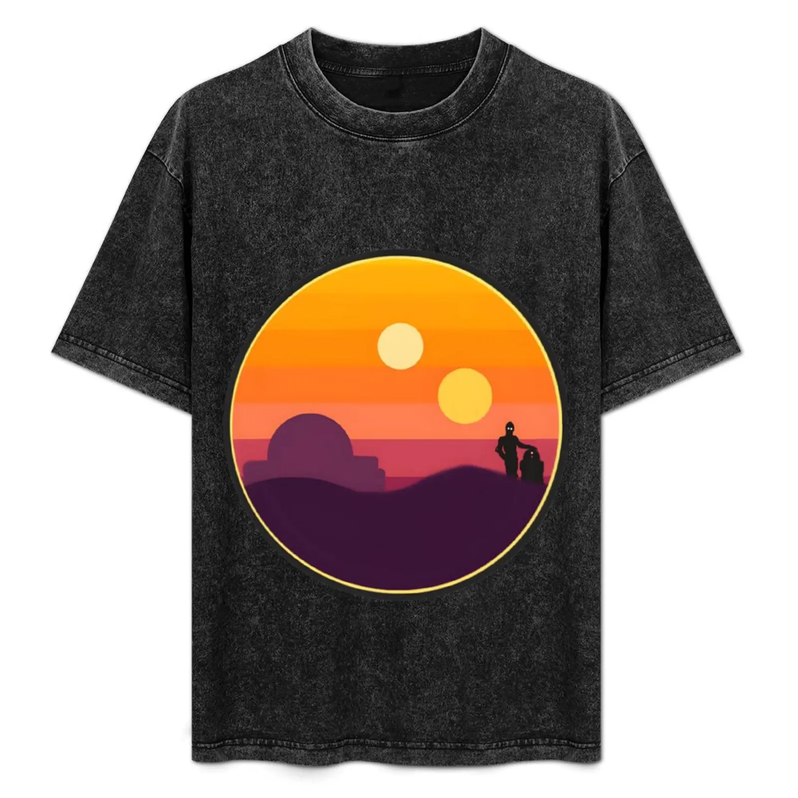 

tatooine sunset T-Shirt quick drying clothes anime stuff funny shirt cotton T-shirts for men cotton