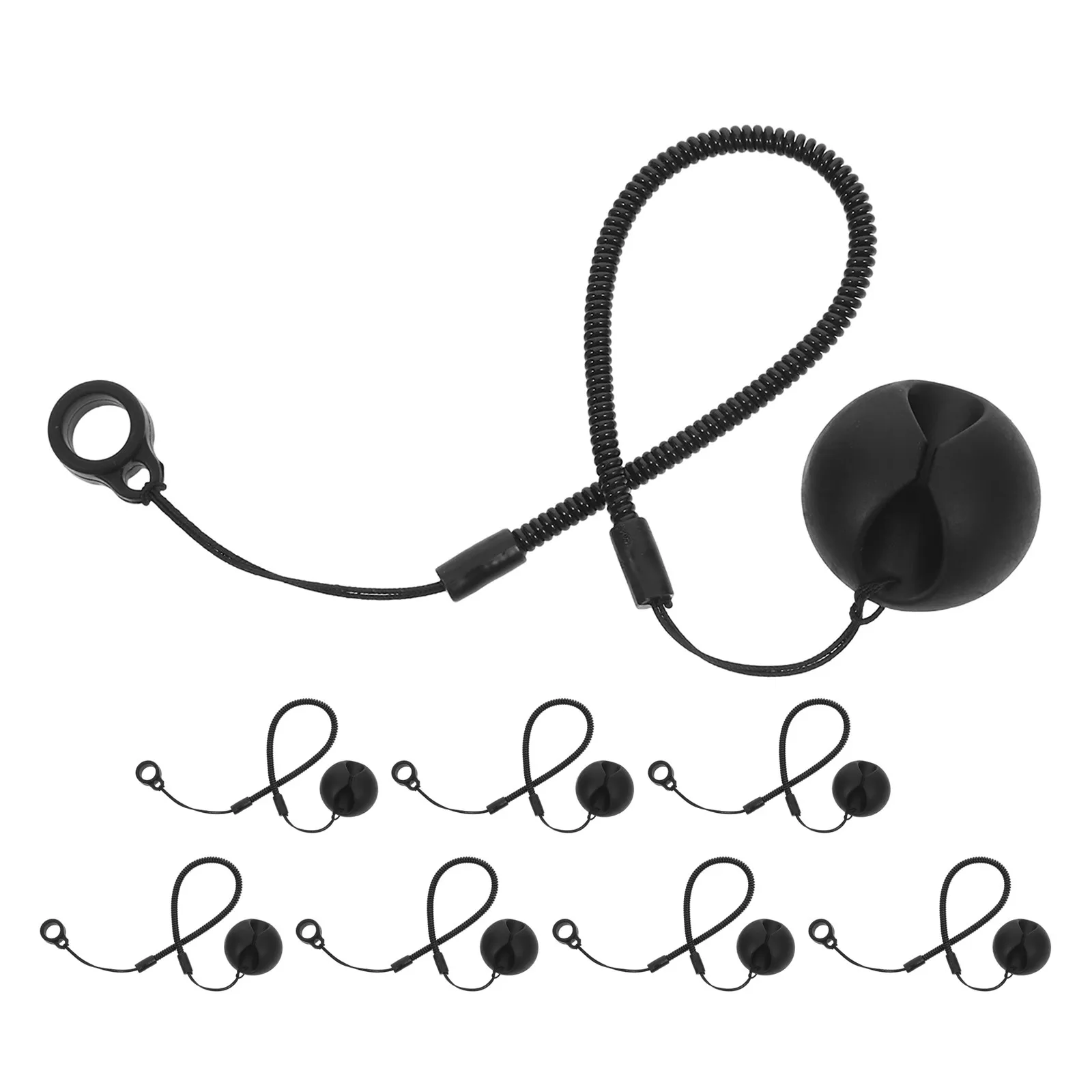 8Pcs Anti-Lose Stylus Leash Retractable Lanyard with Desk-Adhesive Base for Drawing Tablet Stylus Touch Pen Clipboard