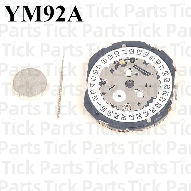 New Original Japanese Tianmadu YM92A Quartz Movement Date At 3 6Hands YM92 Watch Movement Repair and Replacement Parts