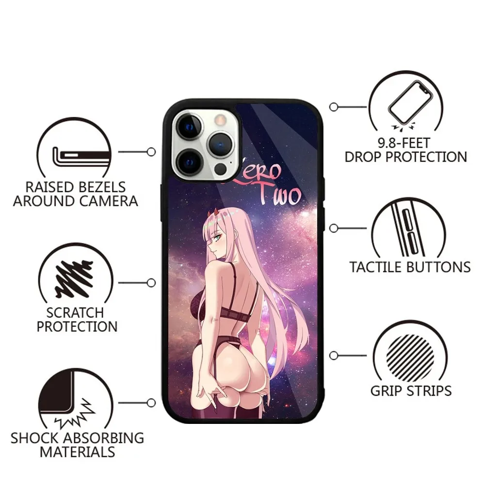 Zero Two D-Darling Phone Case Strong Magnetic For IPhone 15,14,13,Pro,Max,Plus,11,12,Mini For Magsafe Wireless Charging