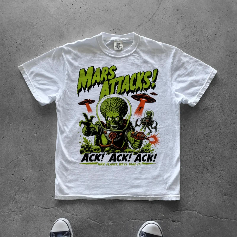 Mars Attacks Shirt | Vintage Sci Fi Graphic Tee | 90s Cult Movie T-Shirt