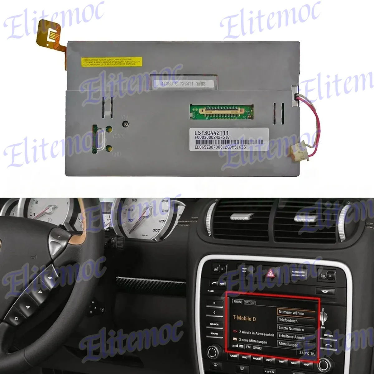 عرض لوحة اللمس لبورشه كايين 911 997 بوكستر كايمان 987 راديو ستيريو PCM 3.0 نافي قطع غيار شاشة الصوت والفيديو للسيارة #3