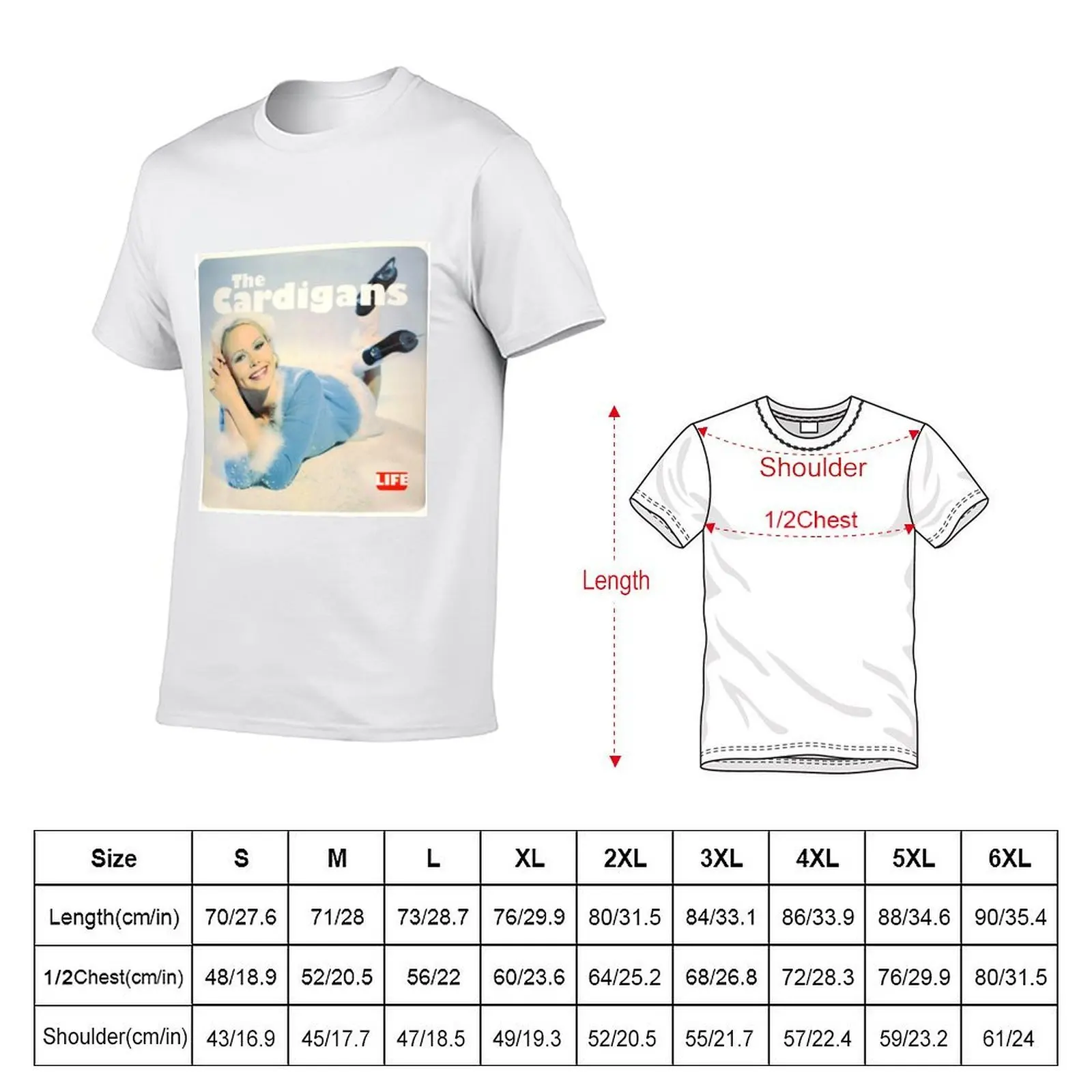 The Cardigans - Life Album Cover Vintage Rock 1995 Alternative Pop T-Shirt mens graphic t shirts T-Shirt