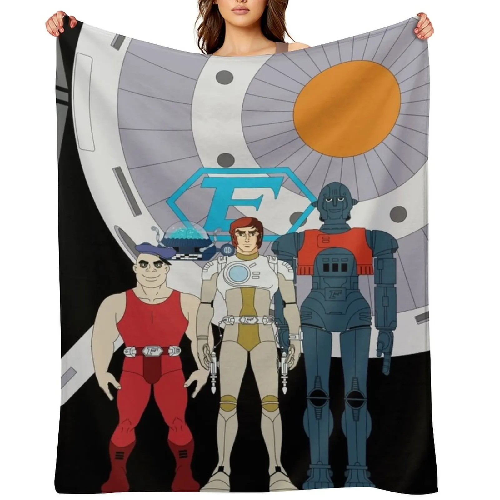 

Captain Future Crew (Comet version) Throw Blanket manga Soft Plaid Decorative Sofas Summer Beddings Blankets