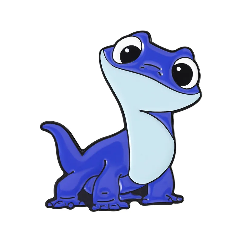 anime character Cartoon Ice and Snow Lizard Enamel Pin Cute Animal Series Brooches Bag Lapel Badge Jewelry Gifts Friends