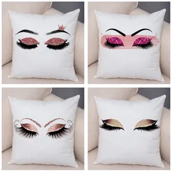 Home Decor Sexy Women Eyelash Pillow Cover Sofa Car Cartoon Eyes Print Cushion Cover Pillow Cover funda de almohada