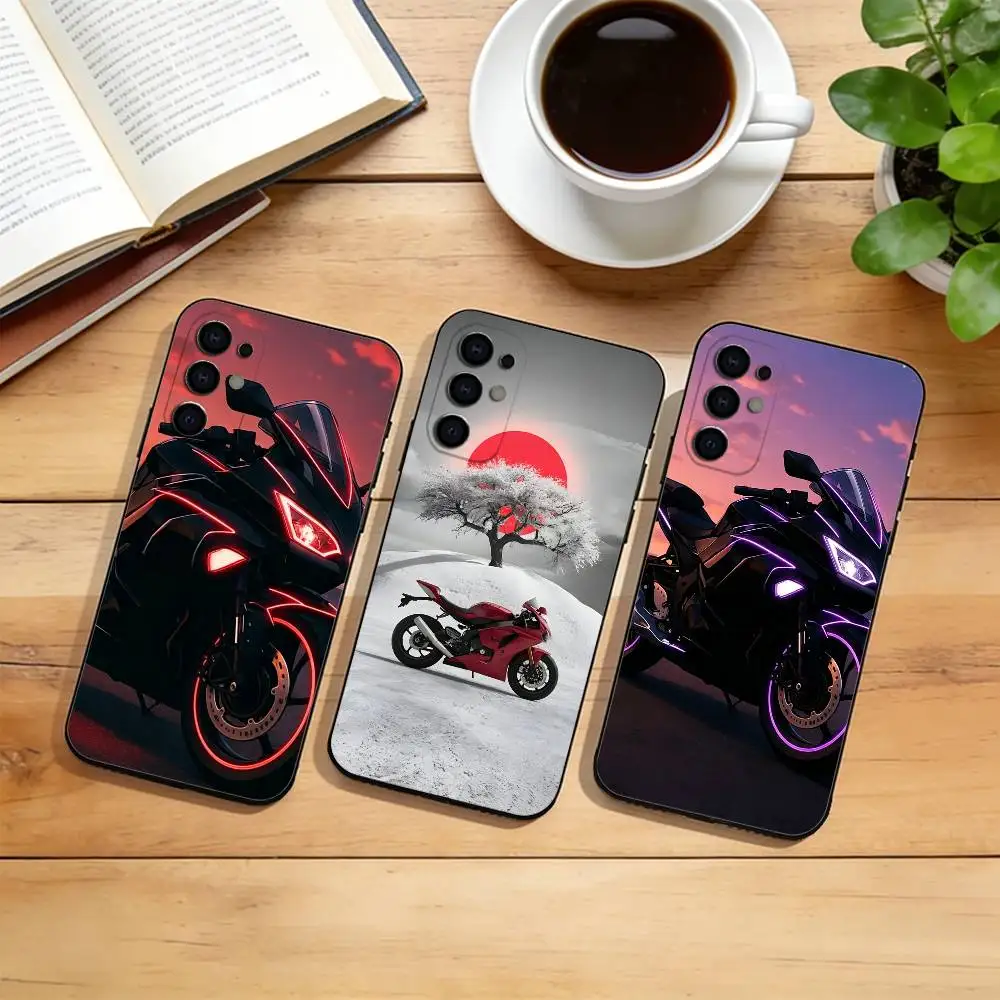 

Cool Kawasaki Ninja Motorcycle Phone Case For Samsung S25,S24,S21,S22,S23,S30,Ultra,S20,Plus,Fe,Soft Silicone Black Cover