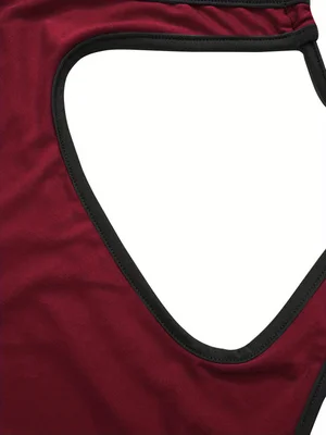 Damen-Tanktop mit Kontrastbesatz und Poker-Motiv, ideal für Damenbekleidung. – Detail 7