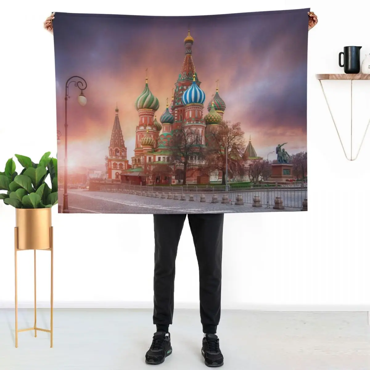 Saint Basil's Cathedral in Moscow, Russia Throw Blanket Personalized Gift bed plaid Sofas Sofa Thermals For Travel Blankets