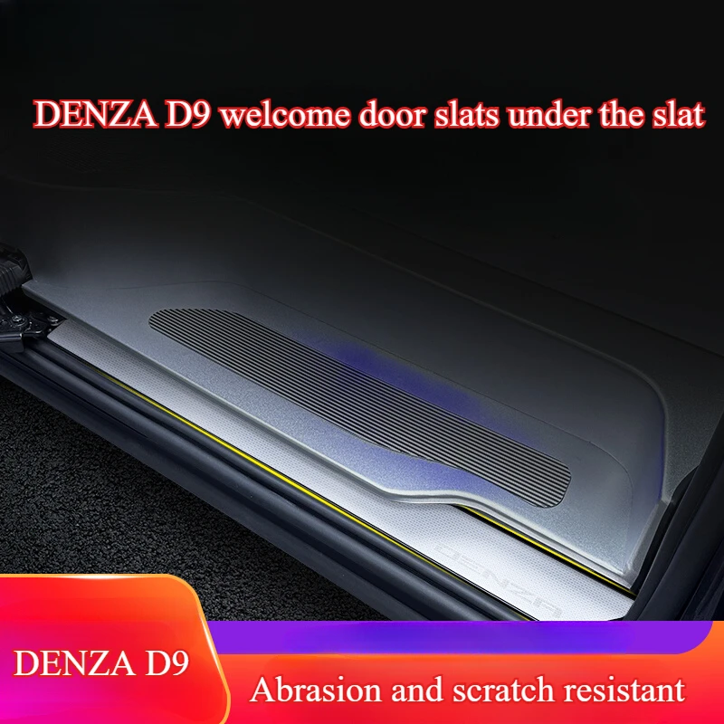 For the protection of the middle door sill strip with stainless steel trim under the welcome door sill of DENZA D9