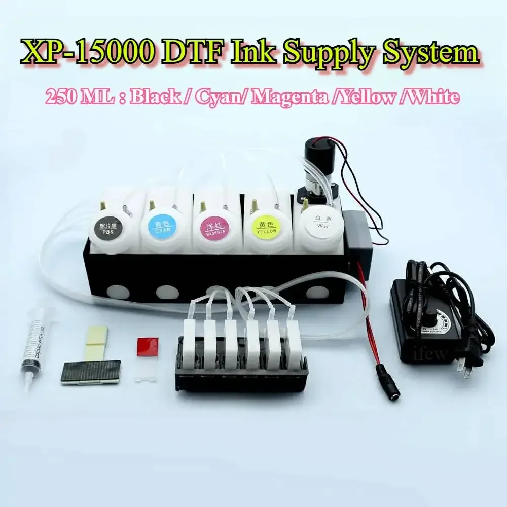 

Xp15000 Printer CISS System With Printhead Manifold Dampers Convert To DTF Kit For Epson XP-15000 XP 15000 White Ink Mixer Timer