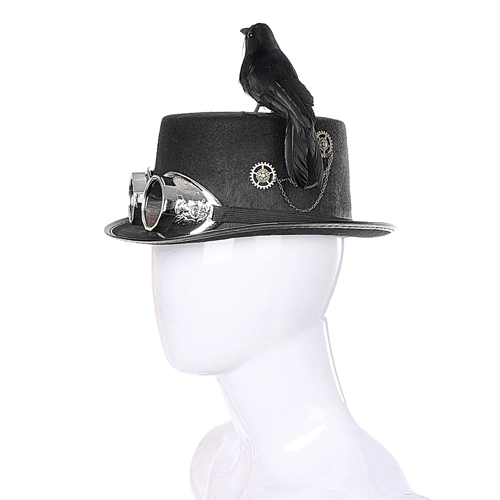 1PC Black Novelty Steampunk Hat Unique And Stylish Accessory For Any Occasion Costume Hat Premium Cap