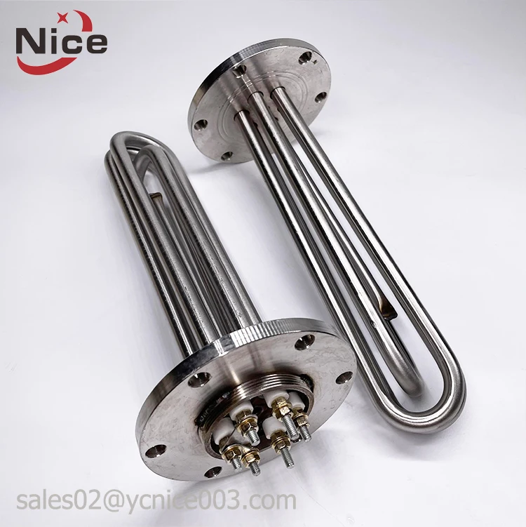 YANCHENG NICE 1kw 2kw 3kw 6kw 9kw 12kw 15kw 18kw 防水電気フランジ浸漬水チューブラーヒーター（タンク用）