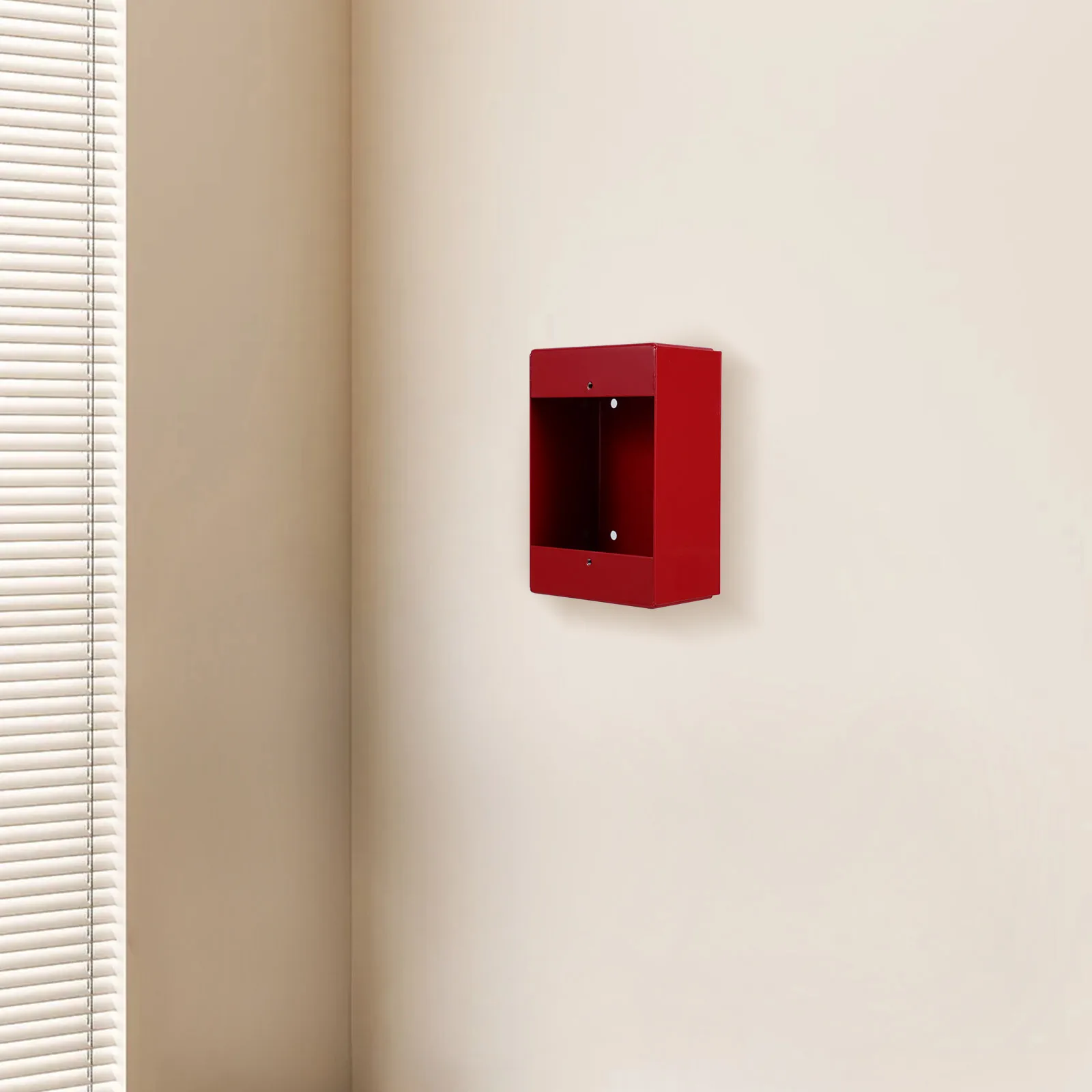 Scatola inferiore per interruttore allarme antincendio Design durevole in metallo Installazione semplice Scatola di protezione del punto di chiamata di emergenza per la sicurezza dell'ufficio