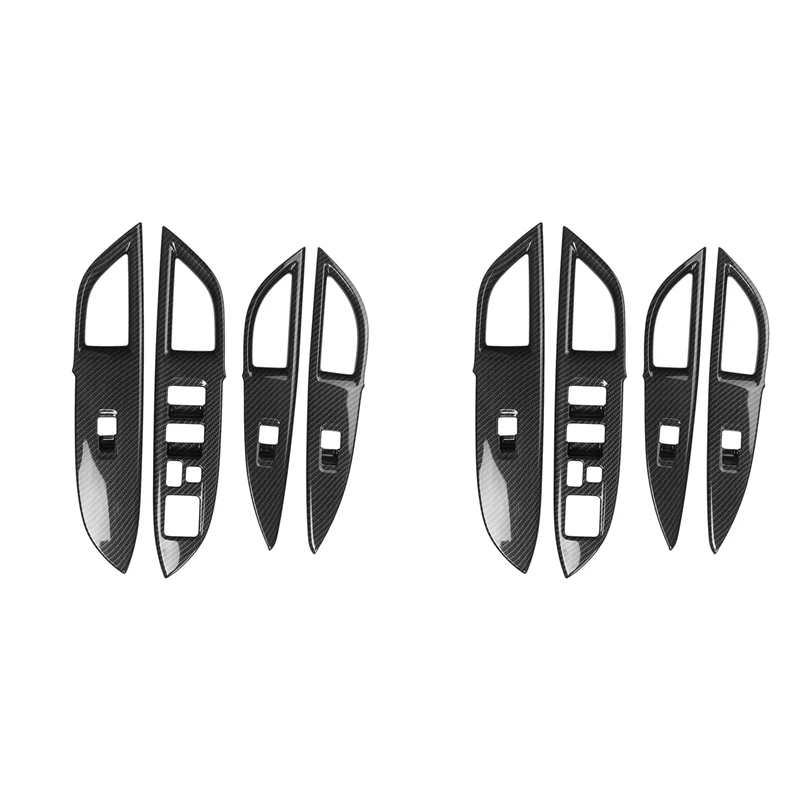 

8X ABS Inner Door Armrest Window Lift Switch Button Cover Trim For Mitsubishi Outlander 2013-2019 Car Accessories