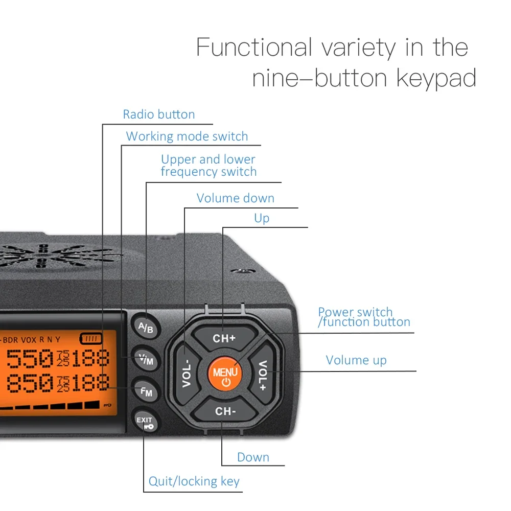 Zastone z218 VHF UHF Mini radio 25W Walkie Talkie car Two Way radio comunicador HF Transceiver Mobile Radio Transceiver