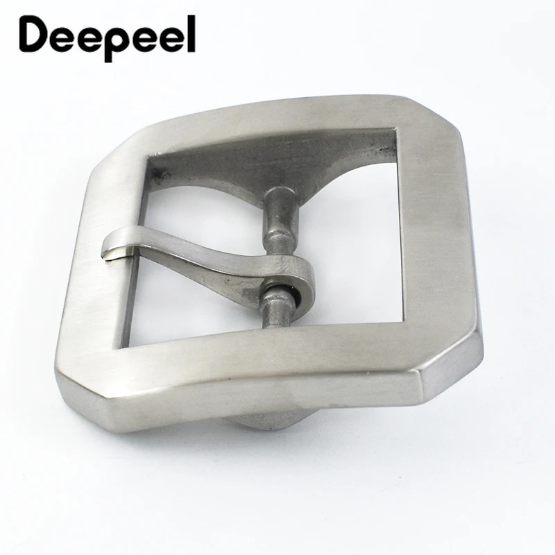 Deepeel 40mm Pure Brass Belt Buckles Men Pin Buckle Stainless Steel Belts Head DIY Leather Craft Accessory for 38-39mm Waistband