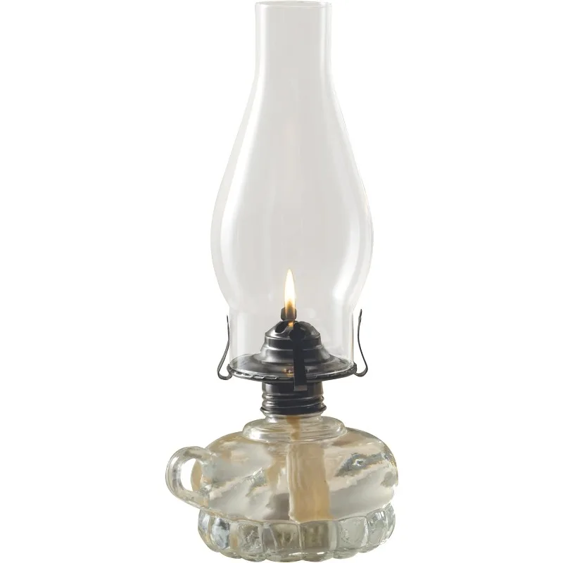 Chamber Oil Lamp L777#,12-inch(30cm) Height , Clear Glass, Hurricane or Power Outage (1pack)