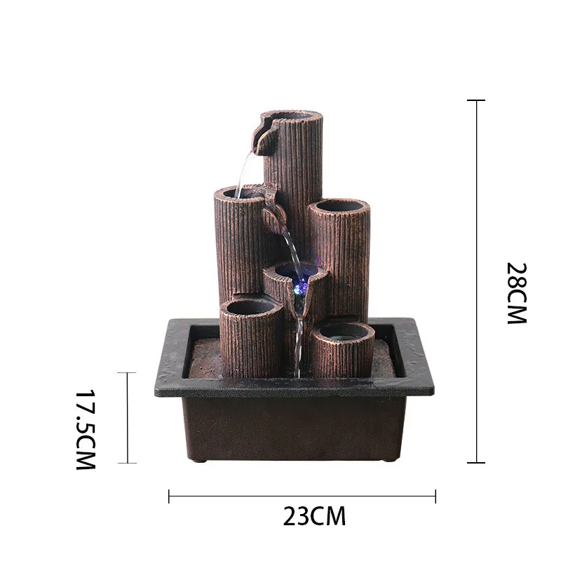 Rilassamento Fontana da tavolo per interni Decorazione combinata da giardino Zen con portacandele tealight Caratteristica per la casa