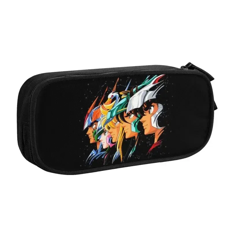 Knights Of The Zodiac Anime Saint Seiya Pencil Pen Case Stationery Bag Pouch Holder Box Organizer for Teens Girls Adults Student