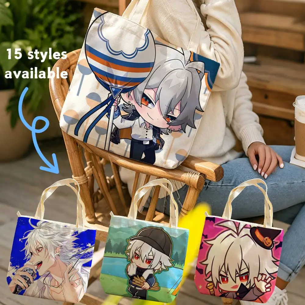 A-Aohitsugi Samatoki Chibi Waterproof Lined Canvas bags suitable for going to class, shopping, gifts, and commuting