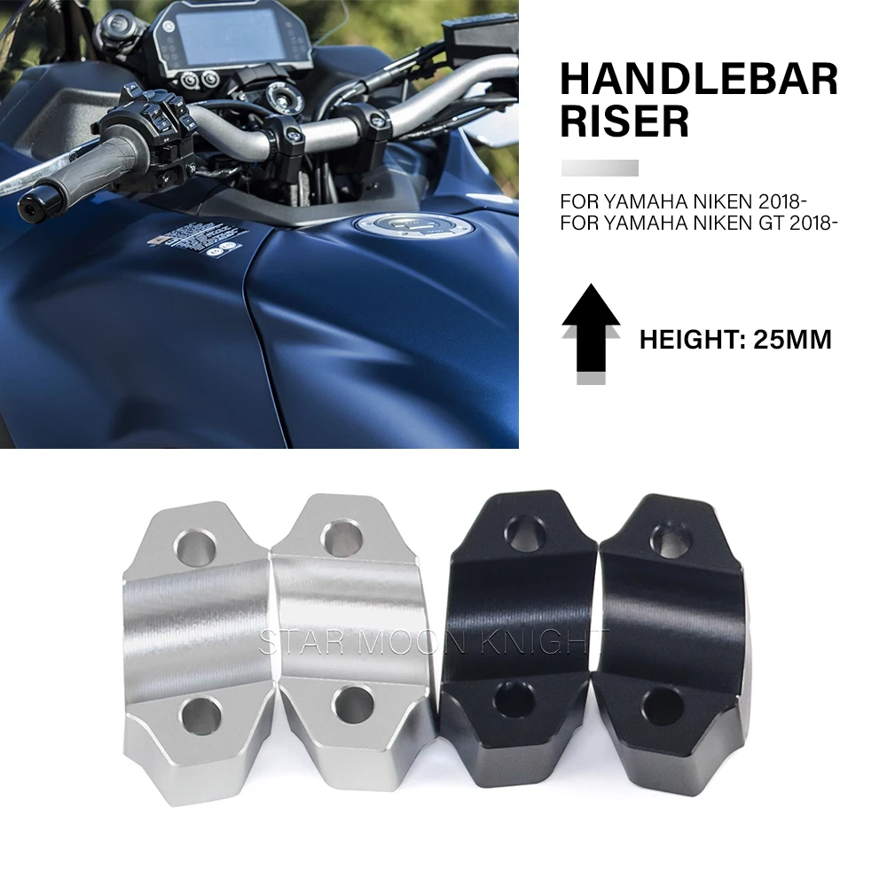 

Handlebar Risers Adapter For Yamaha Niken 900 850 Niken900 GT 2018 - Motorcycle CNC Aluminum Handlebar Riser Lift Handlebar 25mm