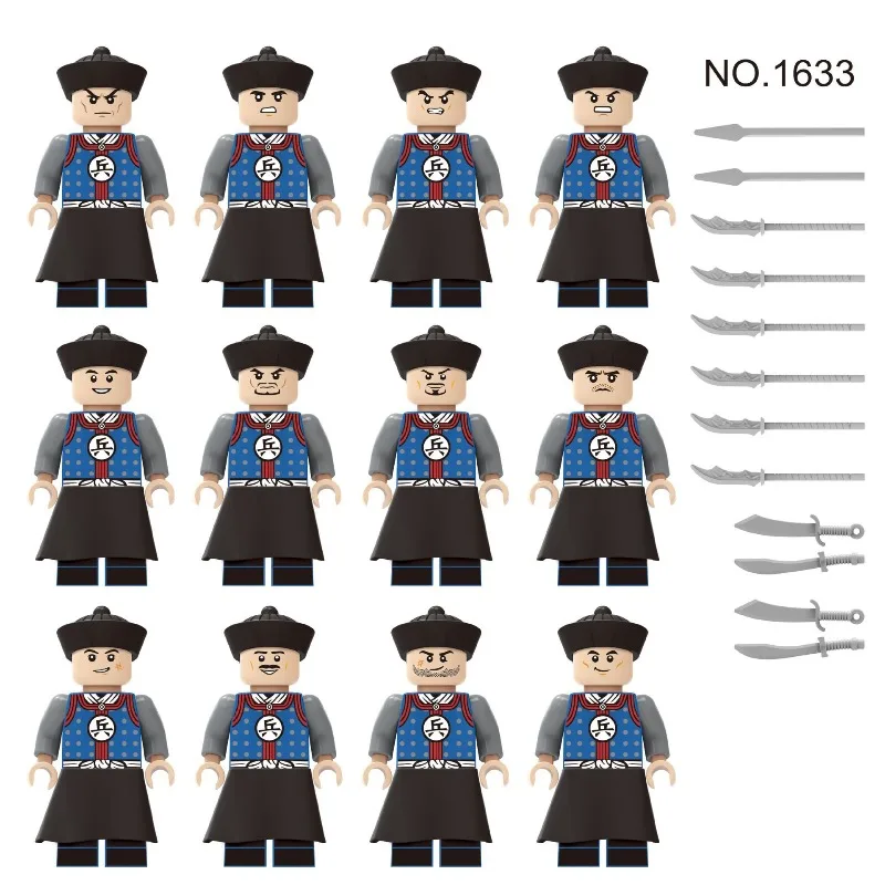 Brinquedo de Minifigura de Tijolo de Empreiteiro Imperial Antigo M1629 M1633 M1631 M118 Blocos de Construção Educacionais Transfronteiriços para Crianças
