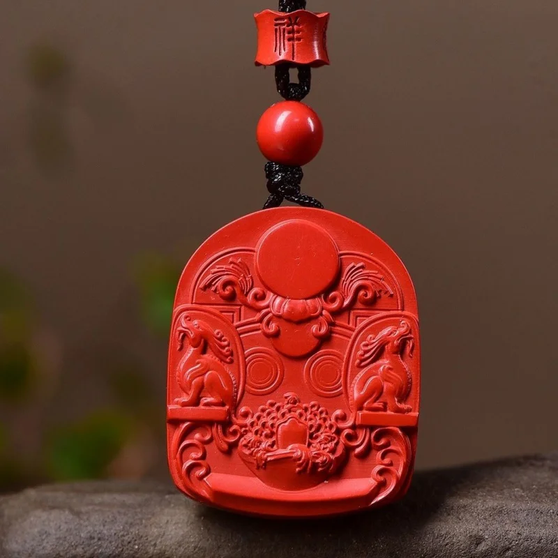 Natural high content red sand [yamatama Buddha pendant] long-term wear the nerves and calm down