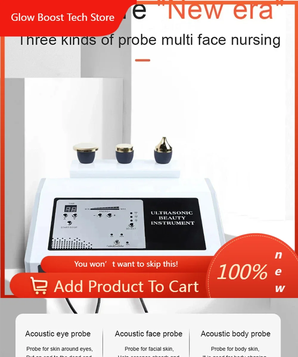 

NYHouse Use Ultrasound Machine 1 MHZ Therapy Skin Care Ltrasonic Facial Machine Anti Aging Face Body Massager 2024